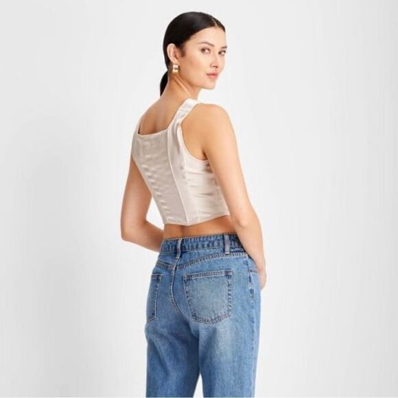 Women's Zip-Front Bustier Corset Top 4 New NWT - Picture 3 of 8